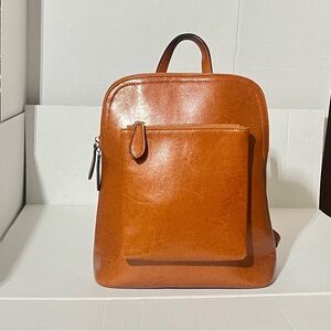 HESHE Leather Backpack